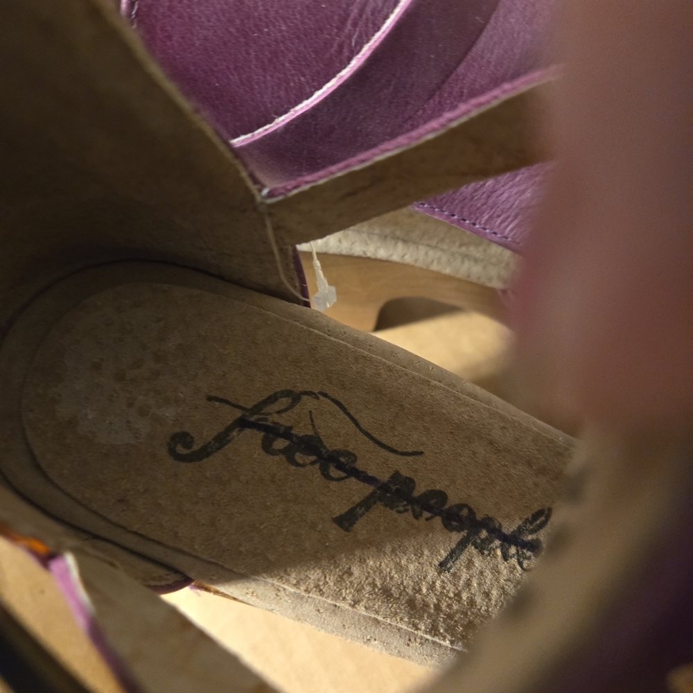 Free People Purple Leather Ankle Booties - Picture 3 of 4